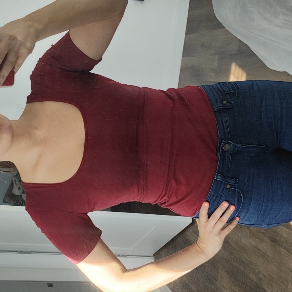 Maroon body suit